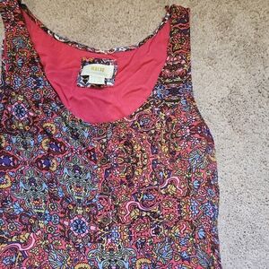 Maeve by Anthropologie Violette Dress Floral Fit Flare Womens Size 6 Boho Hippie